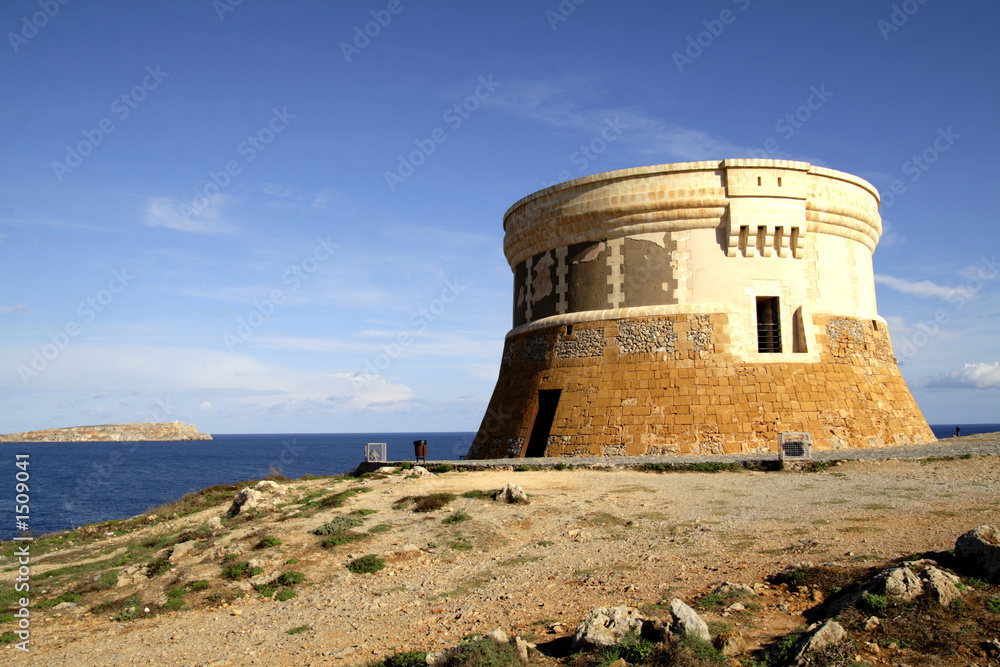 fort at entrance to fornells