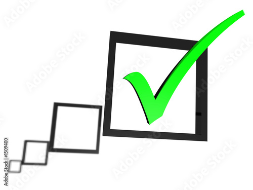 green tick in a check box list