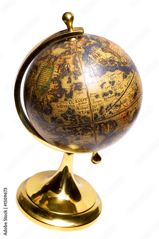 old style globe isolated on white background old style globe isolated on white background