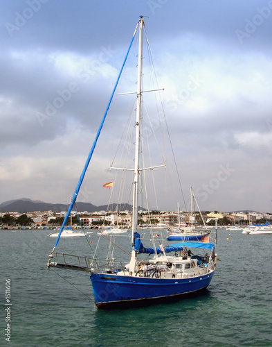 blue sailboat