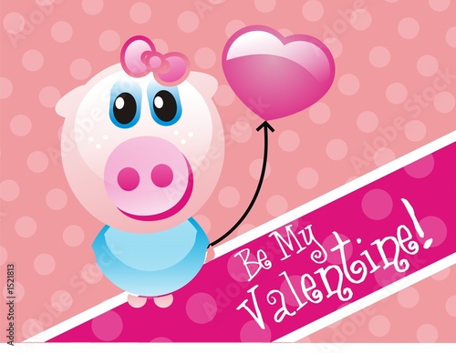 valentine`s day postcard