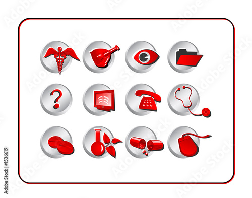 medical & pharmacy icon set