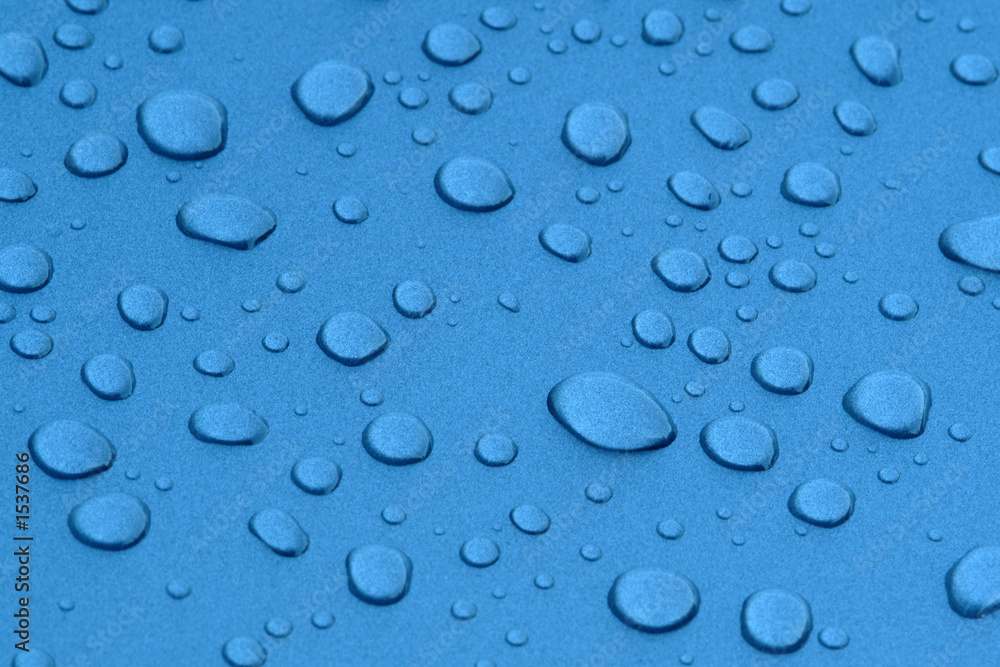 water drops in metalized surface