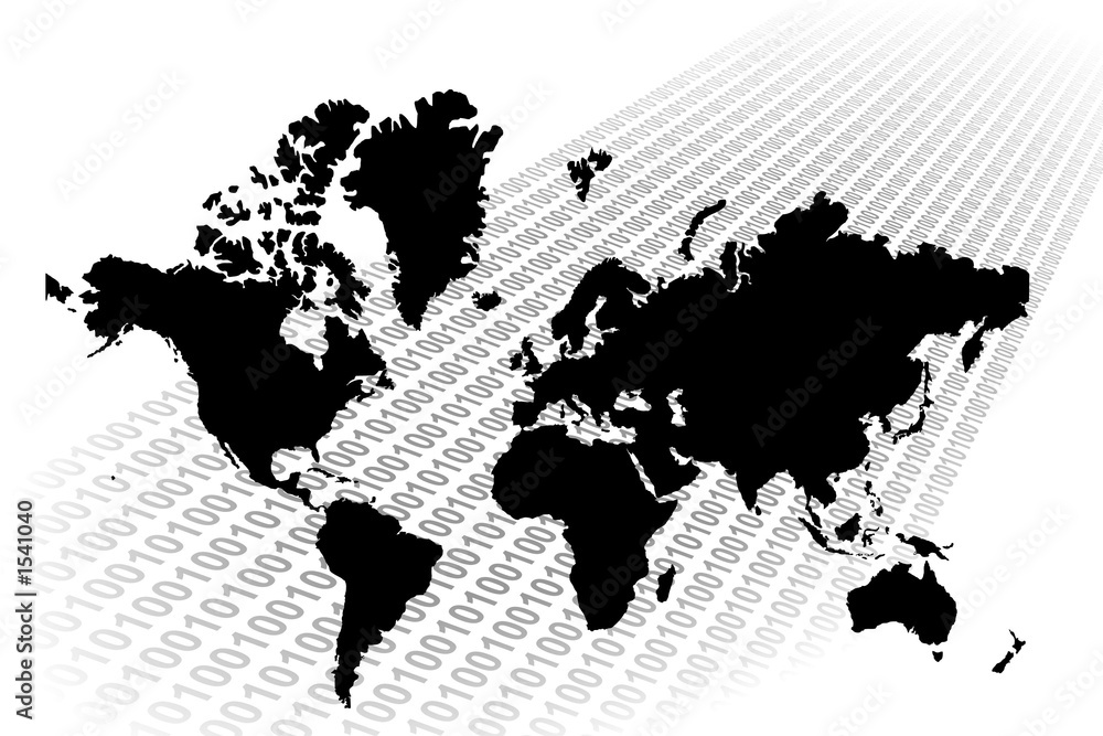 Obraz premium binary world