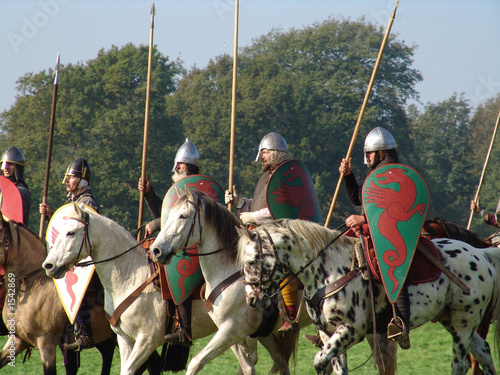 norman knights on horseback Fototapeta