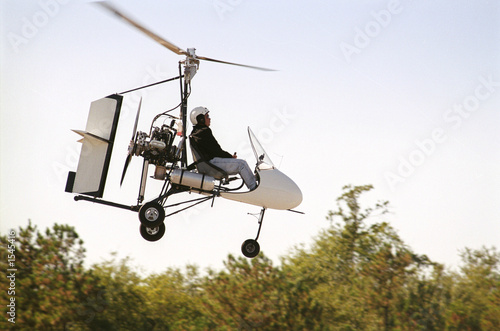 gyrocopter in flight