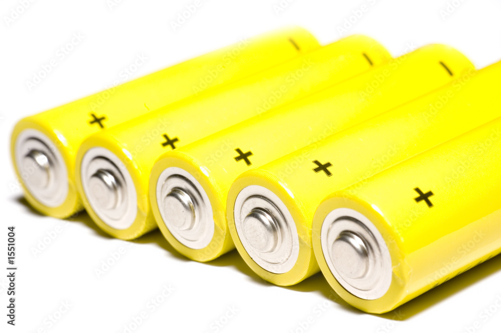 batteries isolated on white background batteries isolated on white background