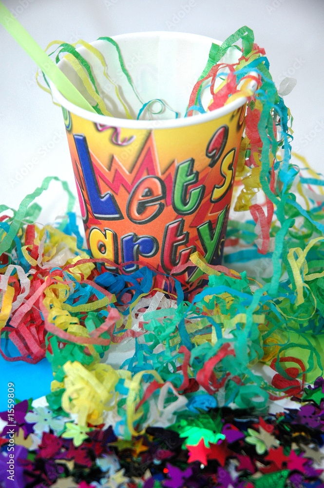 party cup and streamers