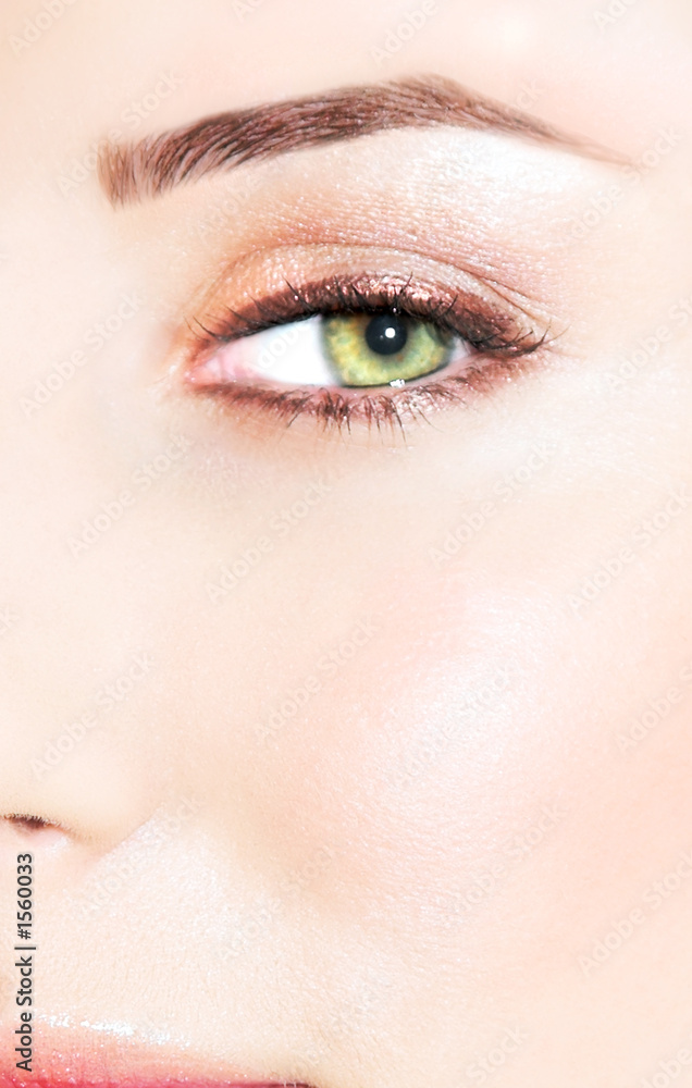 green eye of a woman