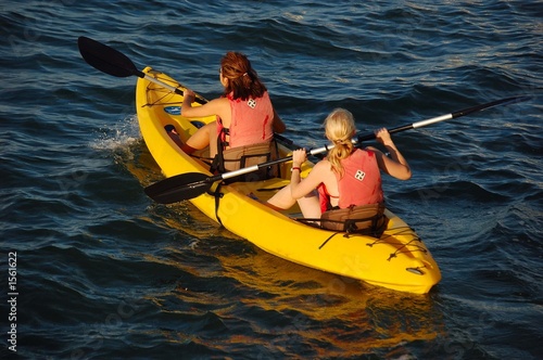 yellow kayak