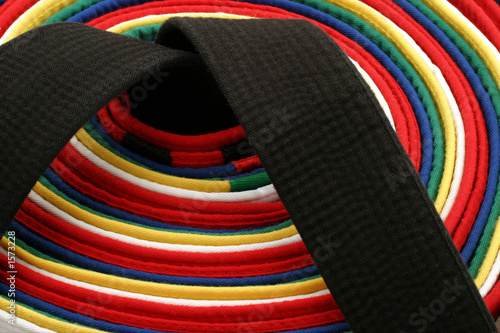 Konstfotografi martial arts belts - round