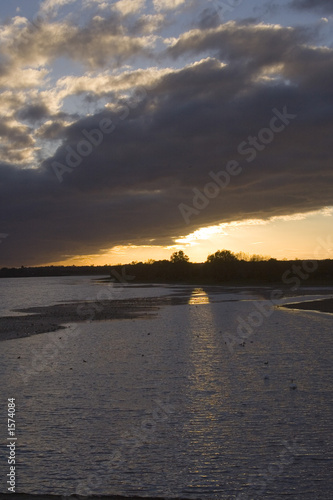 mixed skies over abertton reservoir