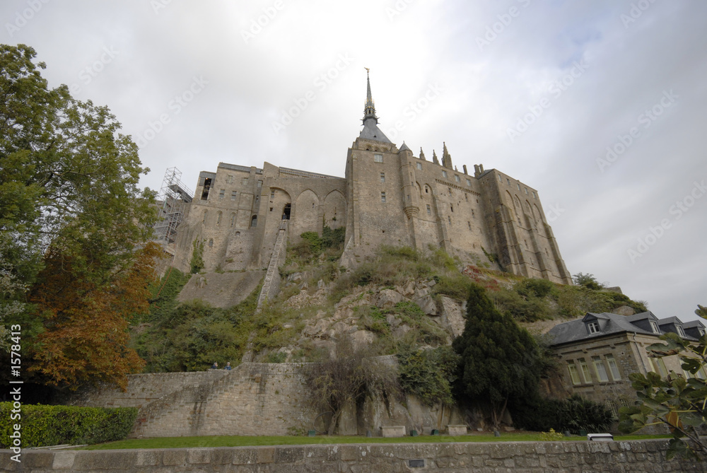 mont st. michel - french monastery in normandy.