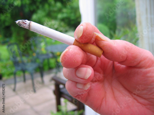 smoking cigarette