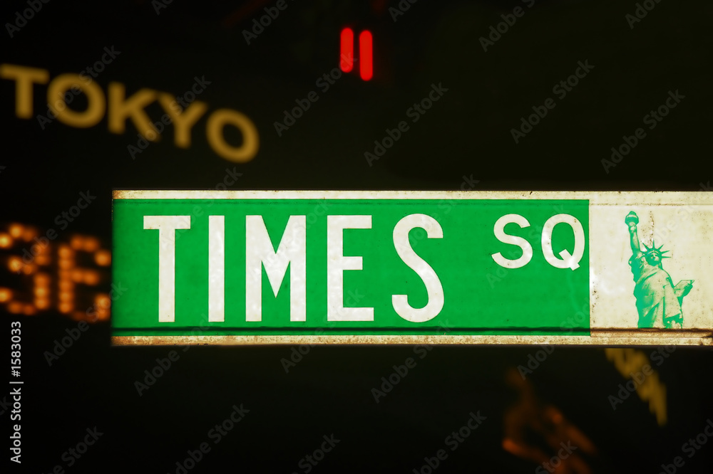 times square road sign, new york city times square road sign, new york city