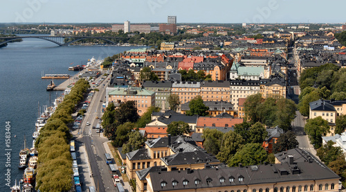 view from royal palace tower  stockholm  sweden