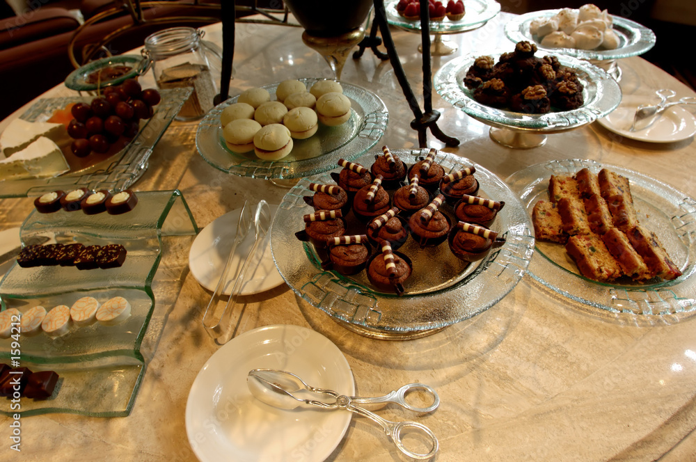 high tea: cakes and biscuits