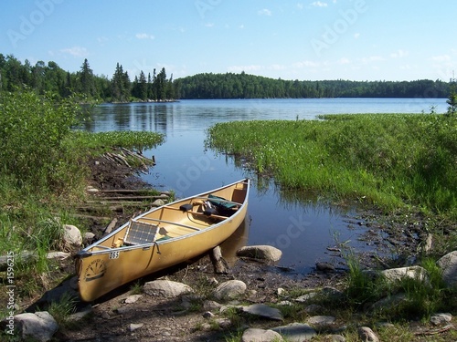 canoe on lake