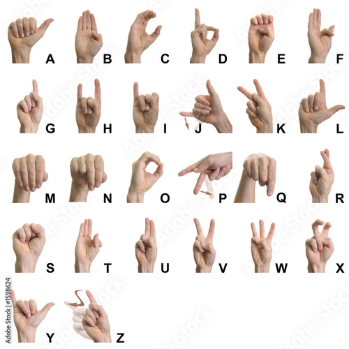 alphabet langue des sourds photo