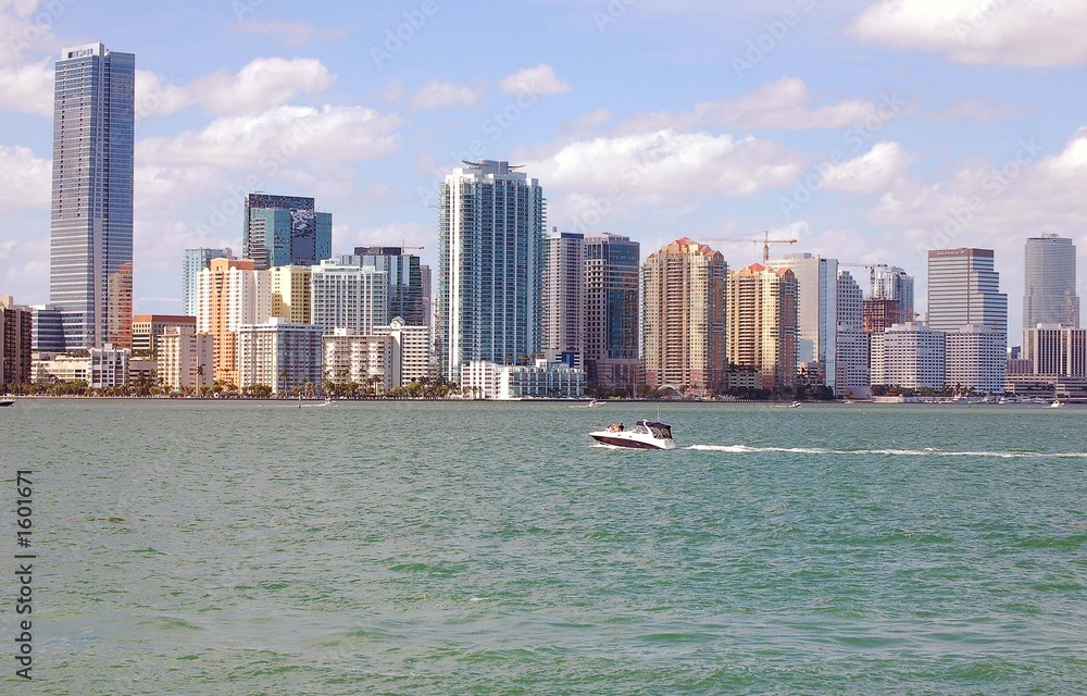 Naklejka premium brickell avenue skyline