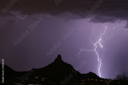 lightning thunderstorm at pinnacle peak