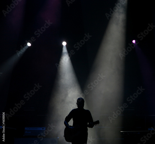 silhouette of a guitar player