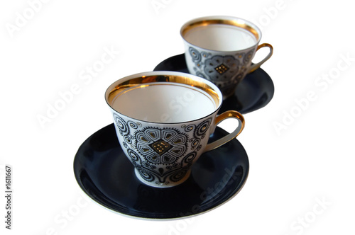 two cups isolated