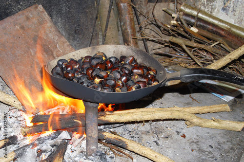 chataignes grillées photo