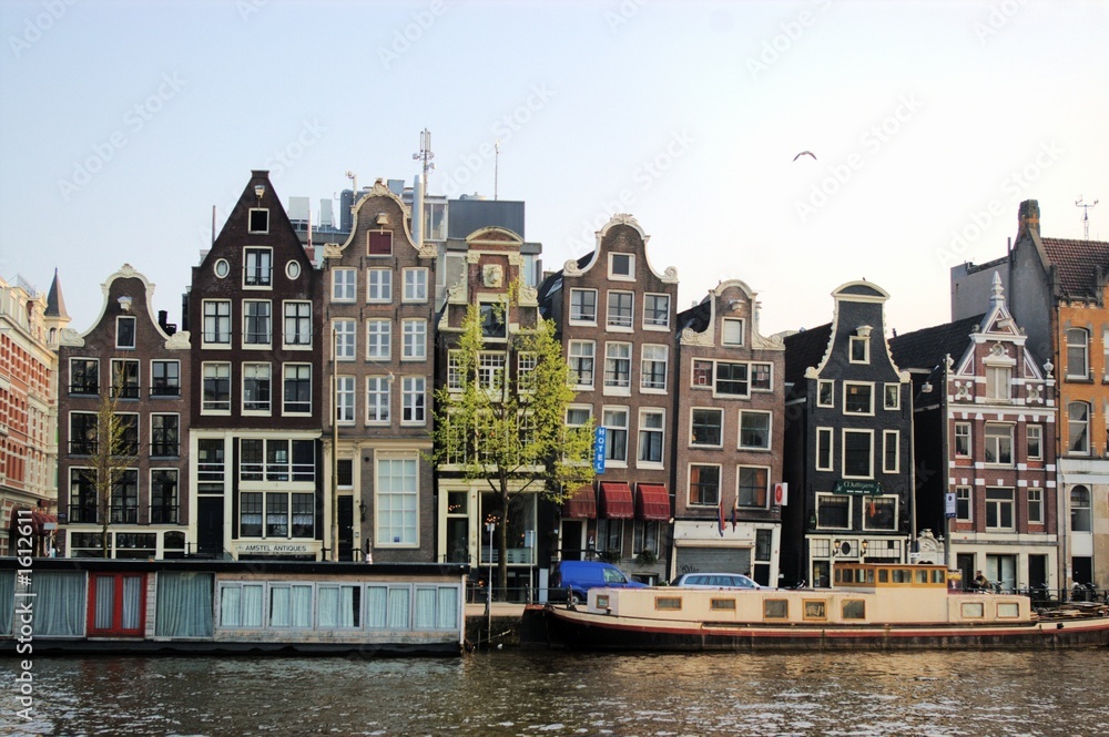 authentic amsterdam houses and barges