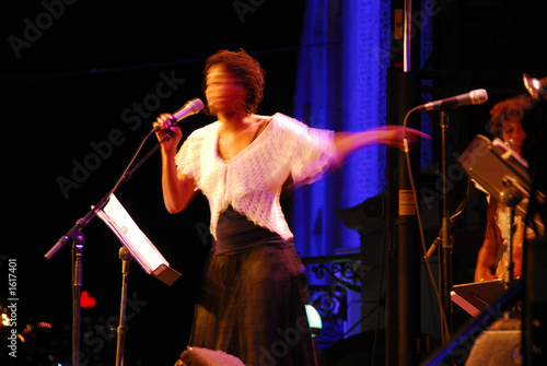 Canvas Print jazz singer