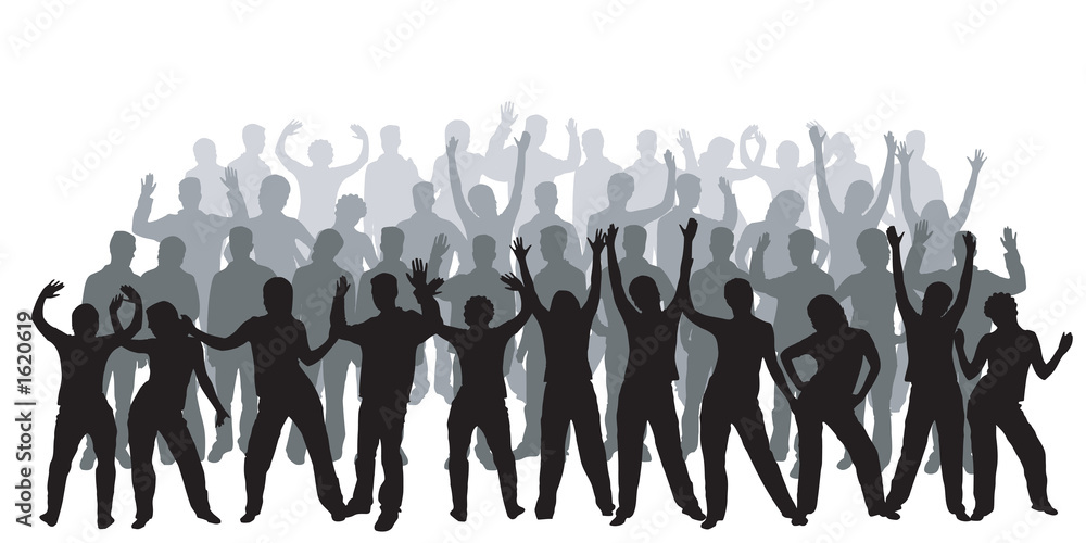 Naklejka premium dancing silhouettes