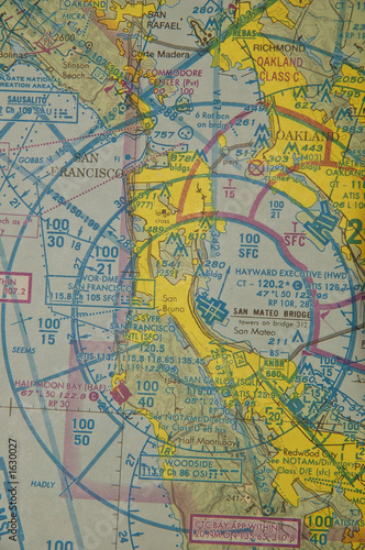 Slika na platnu aeronautical chart