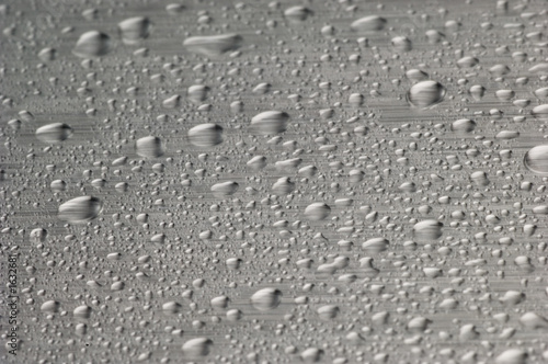 water droplets on chrome