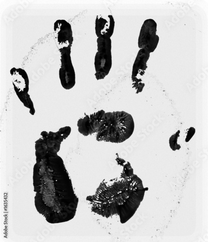 black hand print