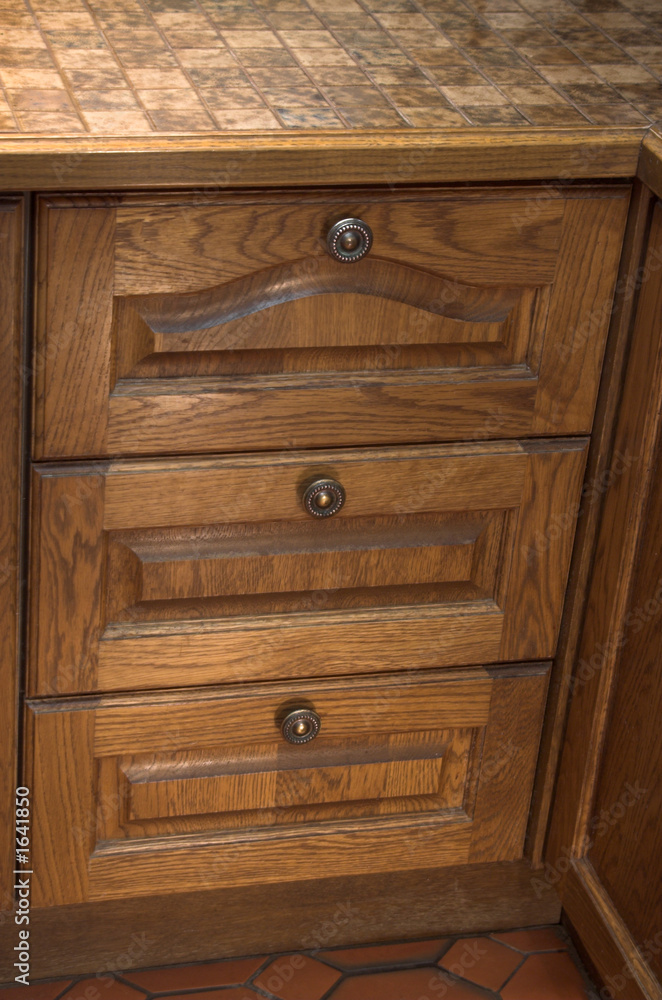 wooden kitchen drawers with tiled worktop wooden kitchen drawers with tiled worktop