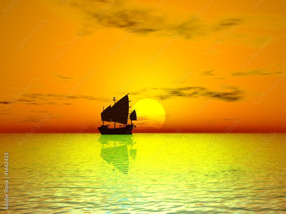 nave on background golden sunset nave on background golden sunset