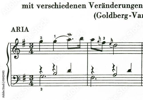 Fotografie partition aria - music score