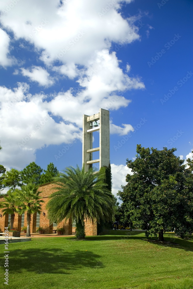 modern church bell tower