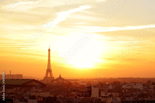 Photography paris neighborhood at sunset