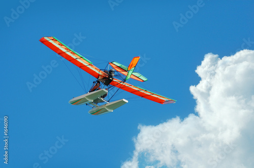 colorful ultralight airplane