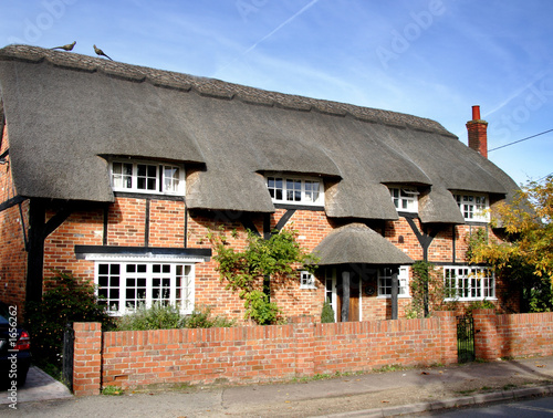 thatched village cottage