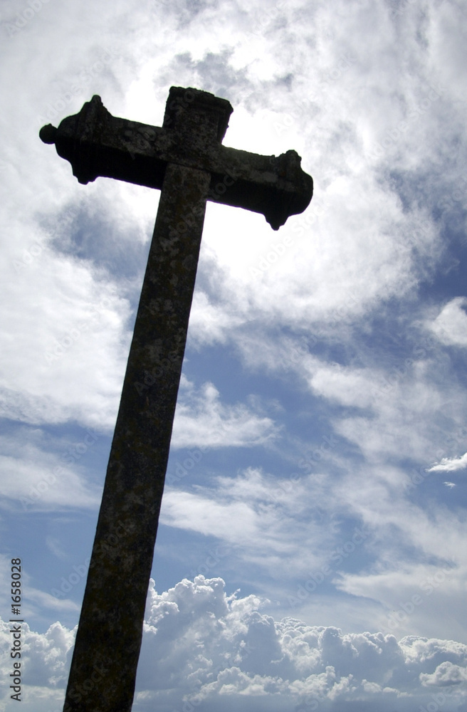 stone cross silhouette