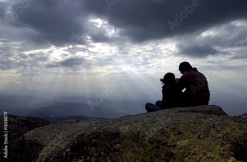 couple on top of montain