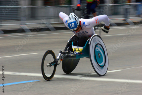 athlete in wheelchair race