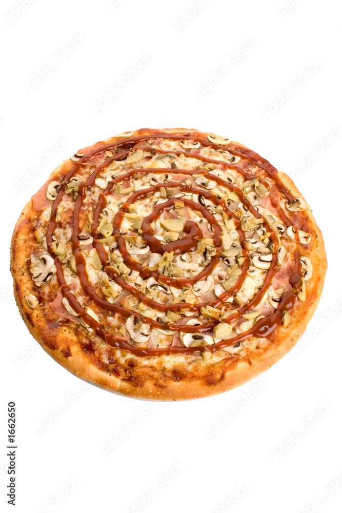 Fototapeta premium pizza with ketchup