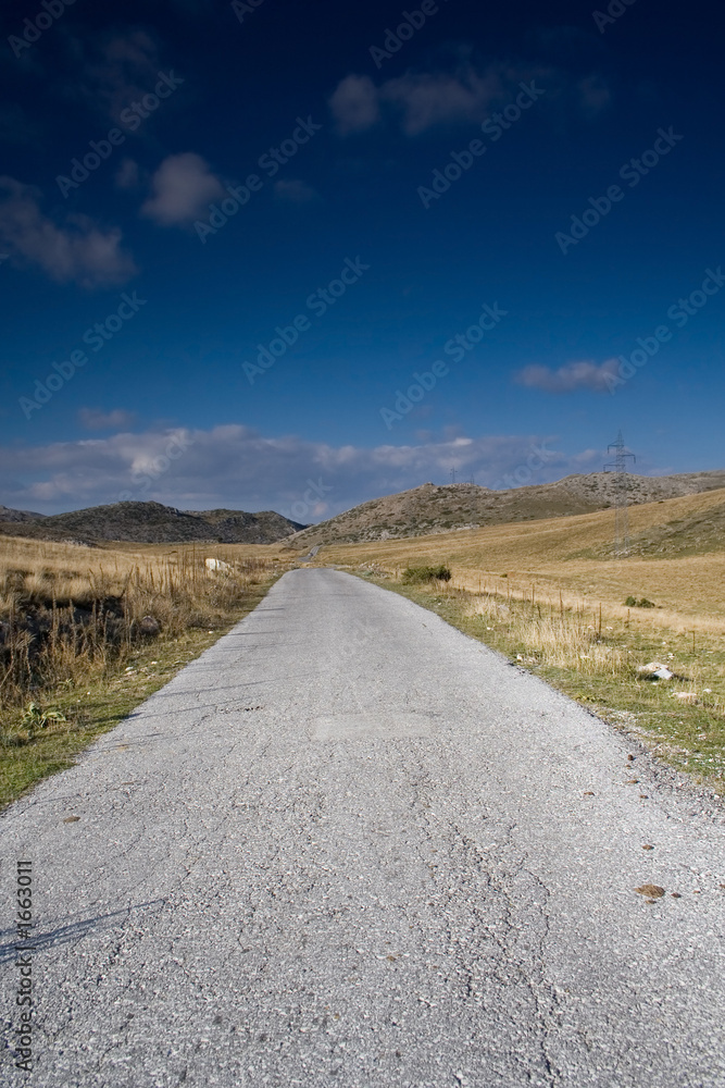 empty road in macedonia