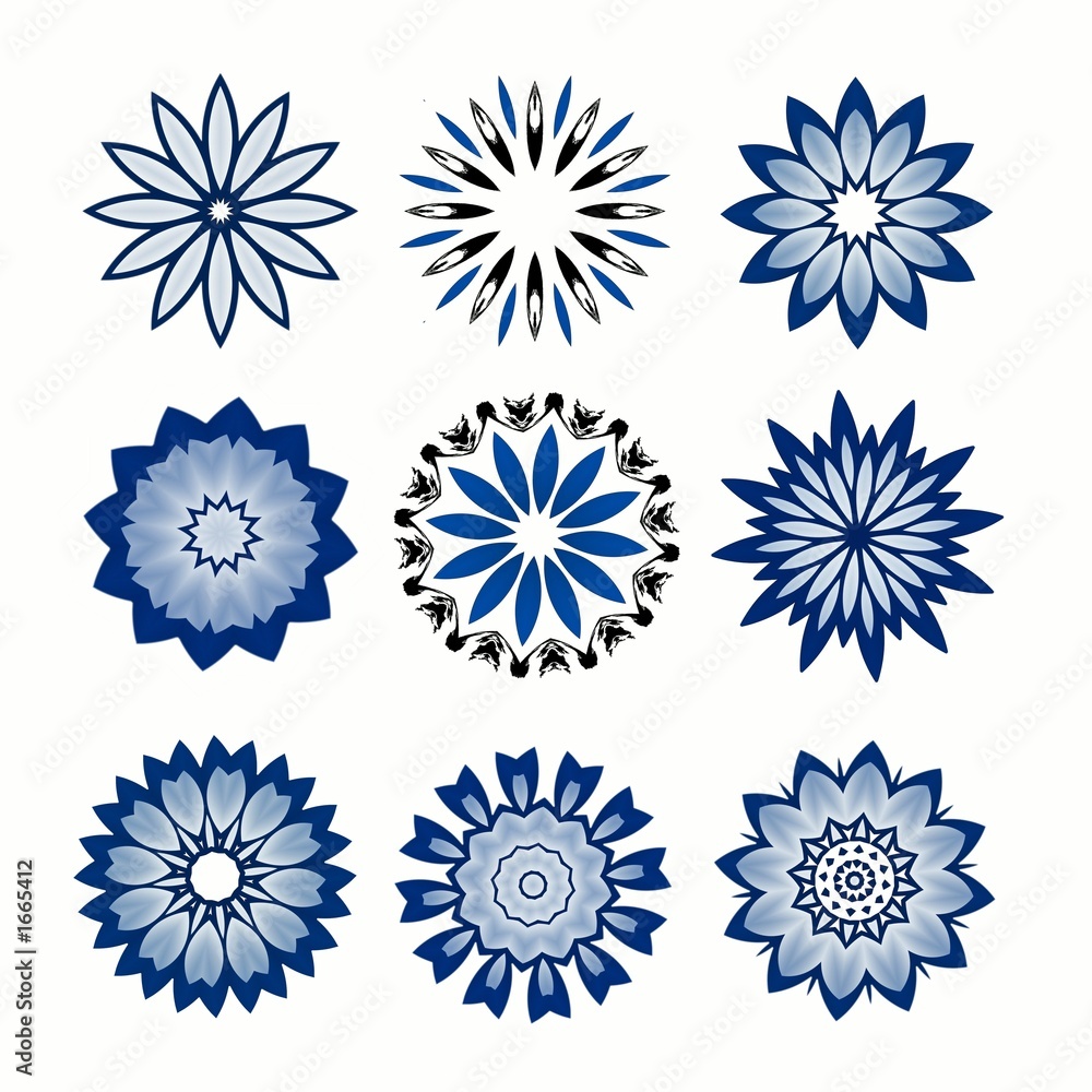 snowflakes - flowers for design artwork. snowflakes - flowers for design artwork.