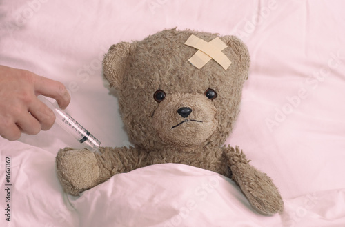 teddy in hospital