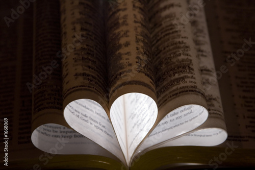 pattern made of bible pages