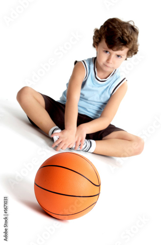 adorable boy sad without playing